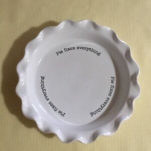 Mud Pie White Pie Dish